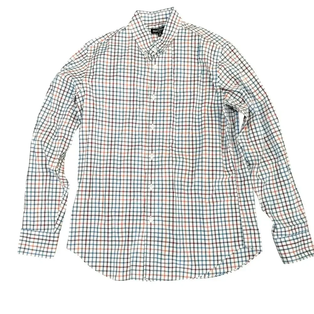 J. Crew‎ J.Crew Flex Shirt Men's Medium Button Down Plaid Red & Blue Preppy (9)